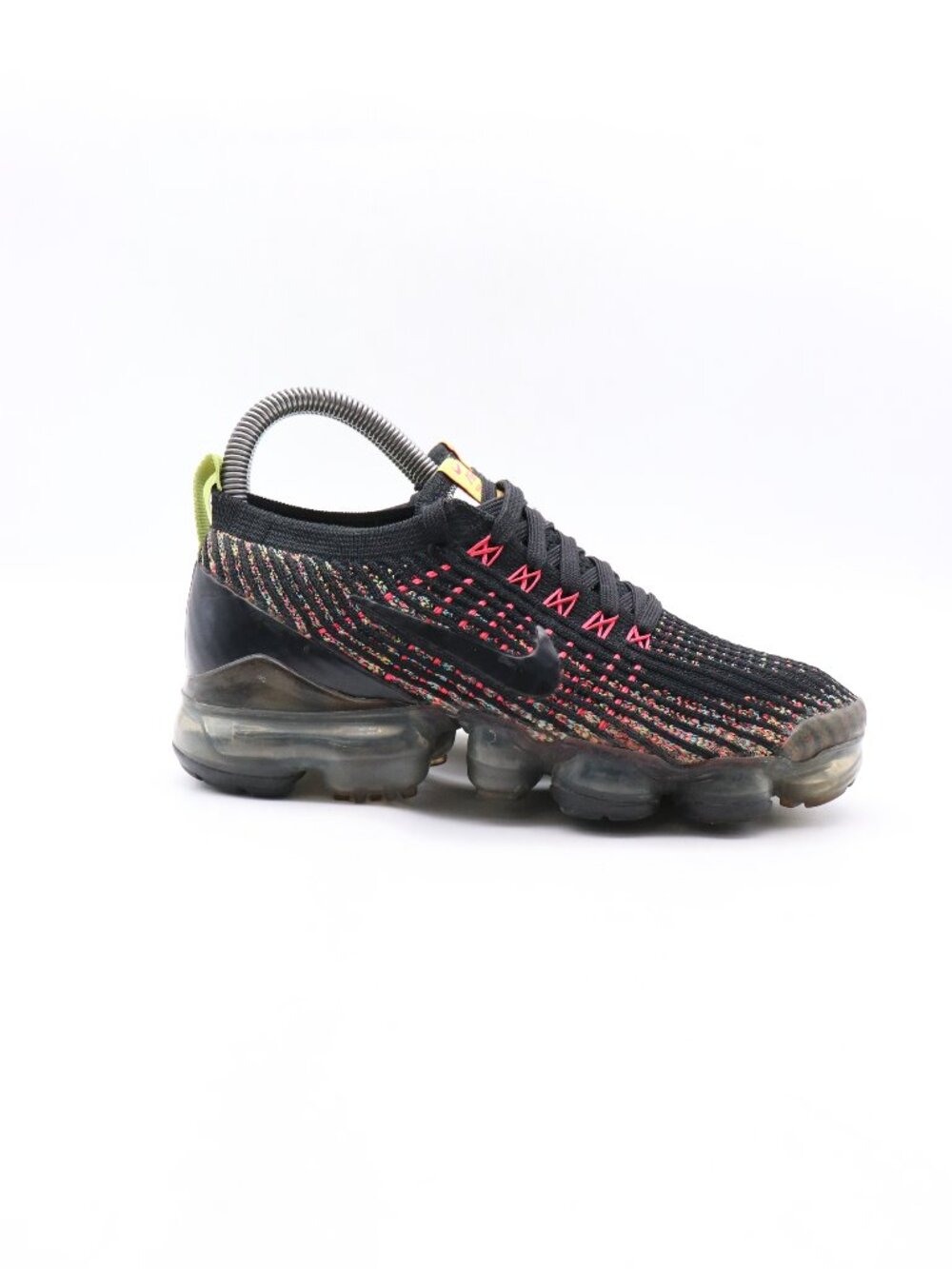Nike Air VaporMax Flyknit 3 Women's Size 5.5 Black Multi-Color Athletic Sneakers
